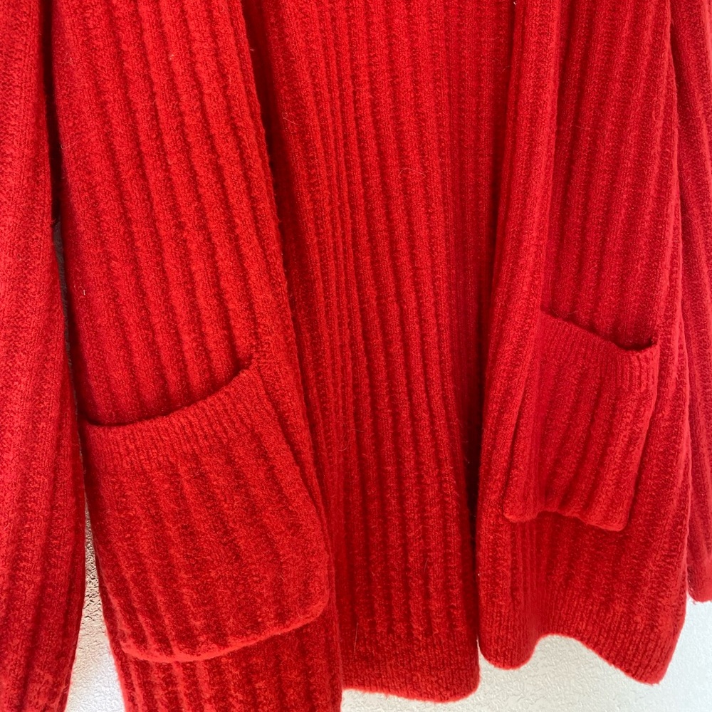 Cozy Red Cardigan - Picture 3 of 5